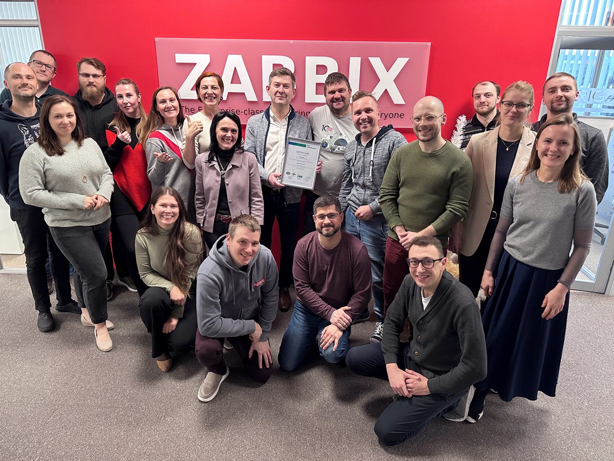 Zabbix Team - ISO Certificate