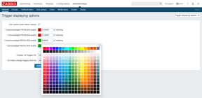 Trigger displaying options