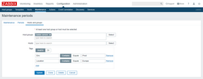 Maintenance host groups