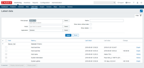 Monitoring: Latest data
