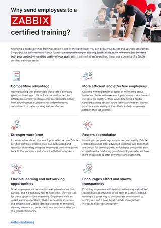 Why send employees to a Zabbix certified training session?